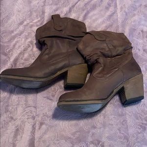 Brown ankle booties